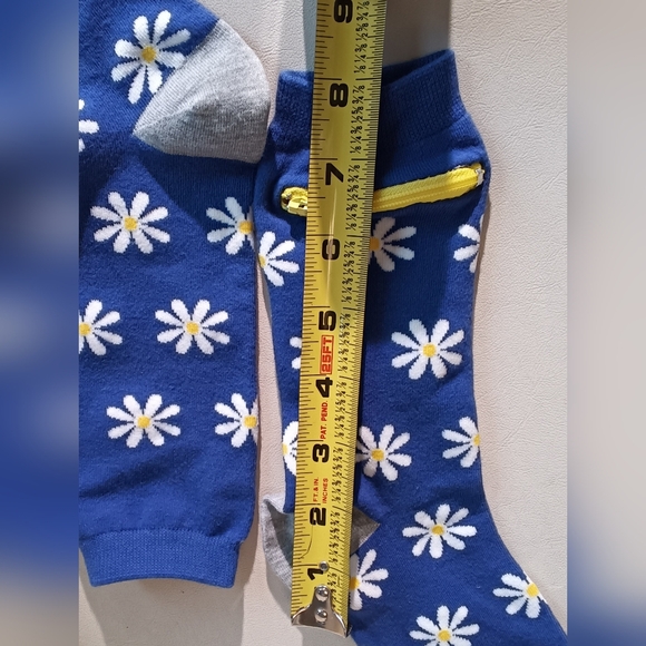 Pocket socks - Deep Pocket With Hand Sewn Zipper NWOT - Picture 5 of 6